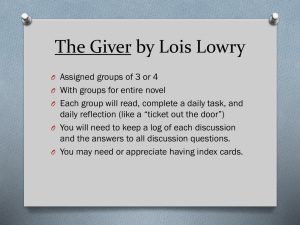 The Giver by Lois Lowry