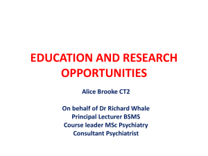 Education and Research Opportunities 2015 – Alice Brooke