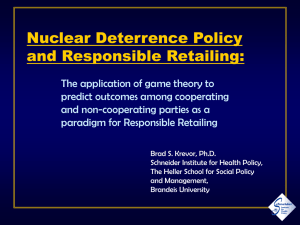 Game Theory Applications - Florida Center for Prevention Research