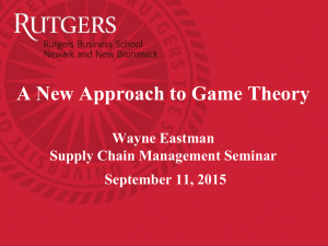 SCM Seminar--A New Approach to Game Theory--9-11-15