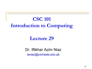 Lecture - Comsats