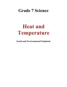 Heat & Temperature Unit Plan