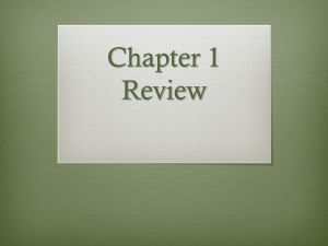 Chapter 1 Review PPT