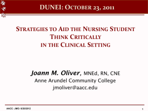 JMOliver-Critical-Thinking-in-the-Clinical-Setting