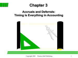 Chapter 2: Accounting for Accruals