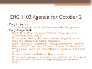 ENC 1102 Agenda for October 2
