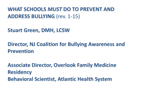 What Schools Must Do SG 1-15 - New Jersey Coalition for Bullying