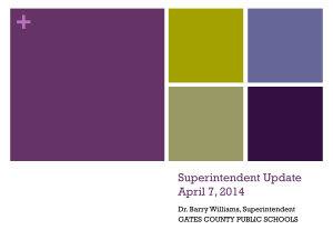Superintendent's Update 4.7.14