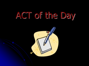 ACT of the Day 16-30