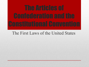 The Articles of Confederations