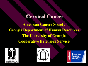 Cervical Cancer - University of Georgia