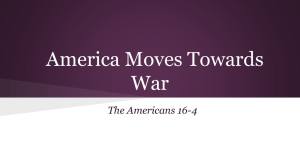 America Moves Towards War