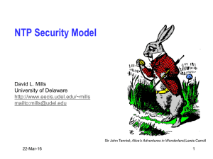 NTP Security Model - University of Delaware