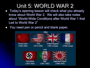 World War 2, Day #1