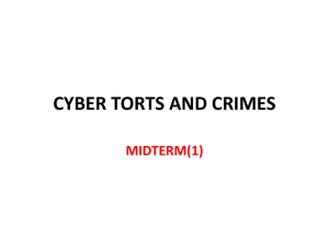 CYBER TORTS AND CRIMES