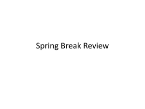 Spring Break Review - Miami Beach Senior High School