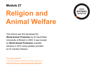 Religion and Animal Welfare