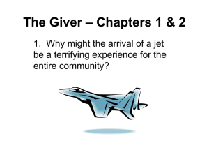 The Giver – Chapters 1 & 2