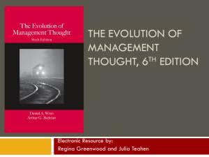 The Evolution of Management Thought, 6th ed