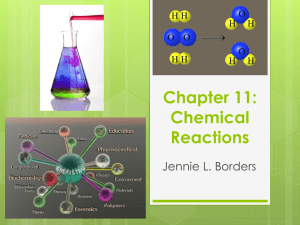 Chapter 11: Chemical Reactions