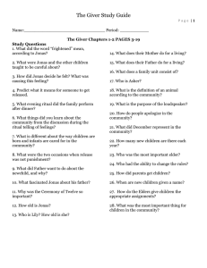 The Giver Study Guide 09