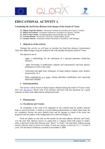 Venus transit - ROSS Home page