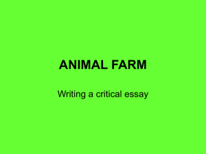 Animal Farm Essay Plan