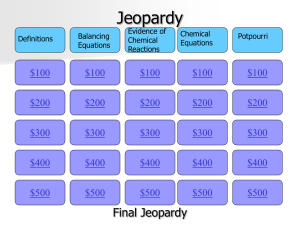 Jeopardy - Madison Public Schools