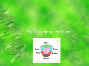 To Taste or Not to Taste