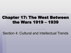 Chapter 17: The West Between the Wars 1919 – 1939