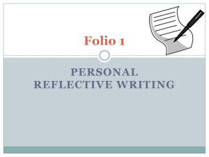 personal reflective presentation