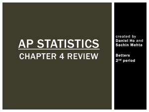 AP Statistics chapter 4 review