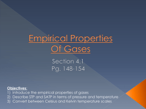 Empirical Properties Of Gases