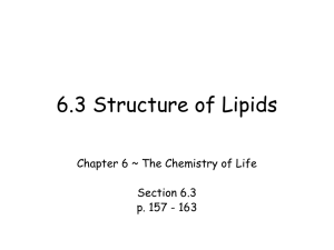 6.3 Chemistry of Lipids