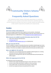 CVS FAQs - Providers - Department of Social Services