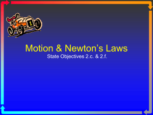Motion & Newton*s Laws