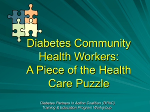 Diabetes Community Health Worker