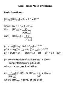 Acid Base Math Questions 2013