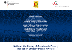 National Monitoring of Strategies for Sustainable Poverty Reduction