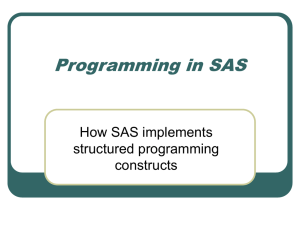 Programming in SAS