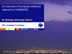 Overview of EU initiatives relevant to FAIRMODE
