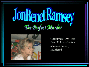 JonBenet Ramsey Case Study