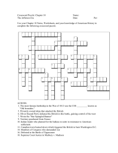 Crossword Puzzle: Chapter 11