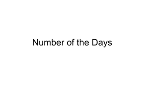 Numbers of the day