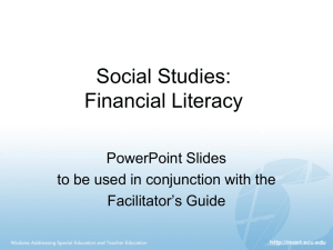 Powerpoint® Social Studies: Financial Literacys - MAST