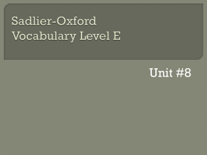 Sadlier-Oxford Vocabulary Level E