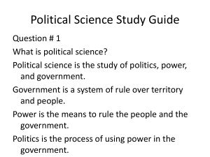 Political Science Study Guide