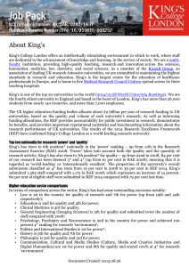 Job pack - King's College London
