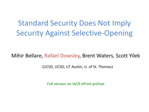 Standard Security Does Not Imply Security Against Selective