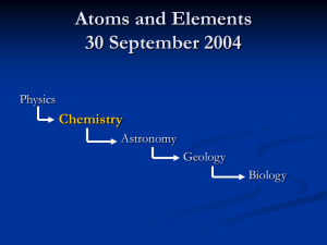 Atomic Structure and Function - Department of Physics and Astronomy